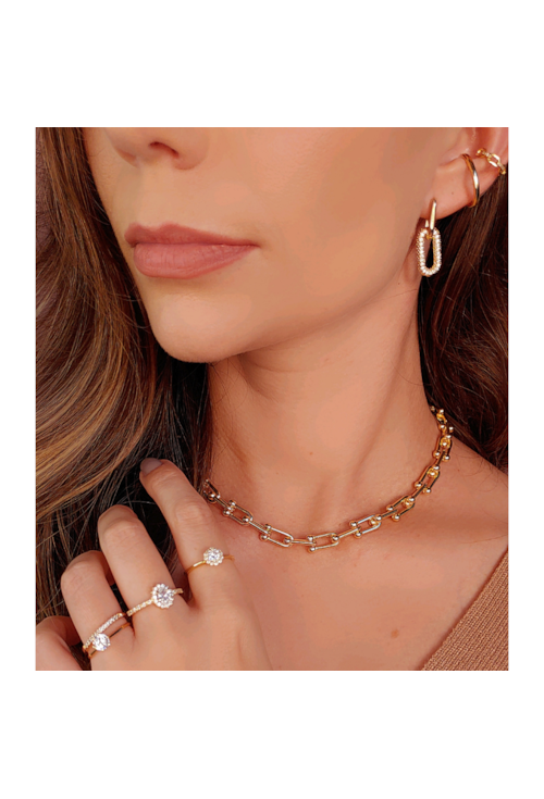 CHOKER CORRENTE INSPIRED NO OURO CH118-O CHOKER CORRENTE INSPIRED NO OURO CH118-O