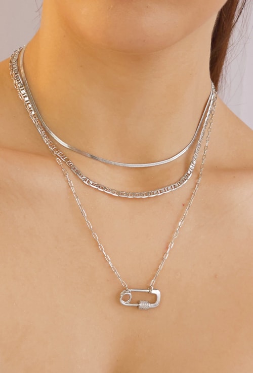 CHOKER CORRENTE LACRE NO RÓDIO CH136-R