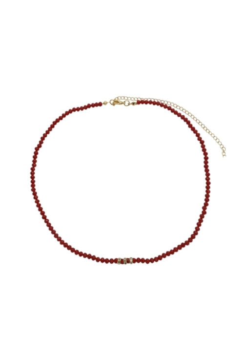 CHOKER CRISTAL RUBI COM MICROZIRCÔNIAS CRAVEJADAS CH355-O