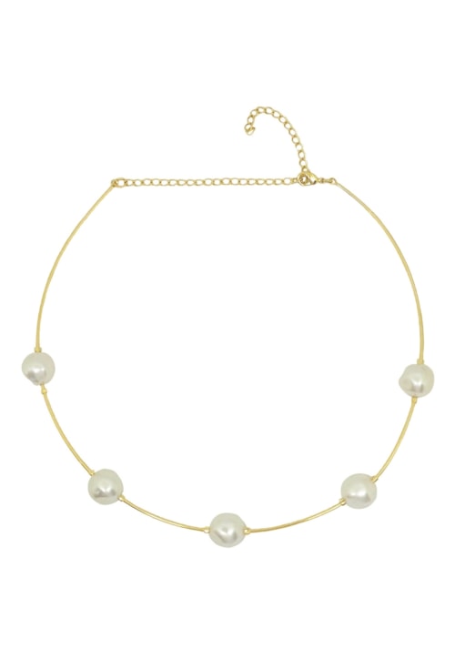 CHOKER DE ARO COM PÉROLAS NO OURO CH286-O CHOKER DE ARO COM PÉROLAS NO OURO CH286-O