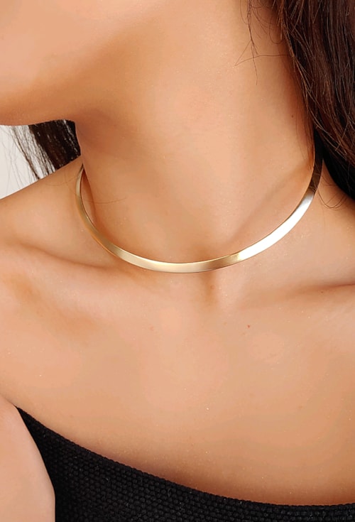 CHOKER DE ARO LISO NO OURO CH239-O