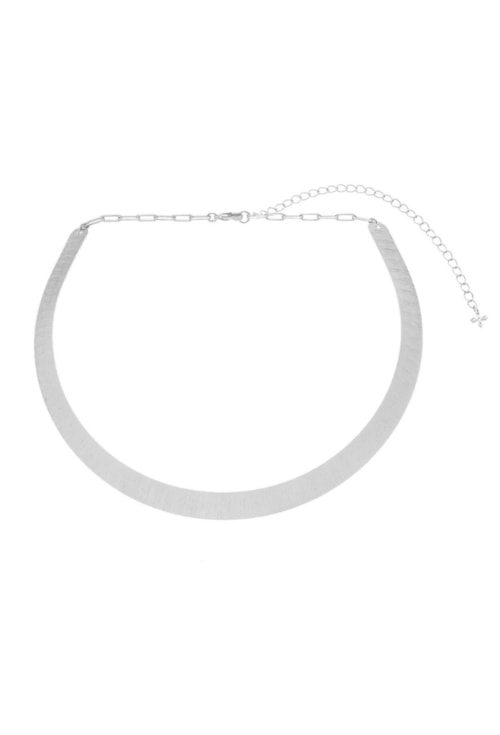 CHOKER DE ARO MODERNO COM TEXTURA NO RÓDIO CH279-R CHOKER DE ARO MODERNO COM TEXTURA NO RÓDIO CH279-R