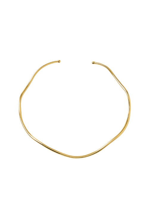 CHOKER DE ARO ONDULADO NO OURO CH360-O