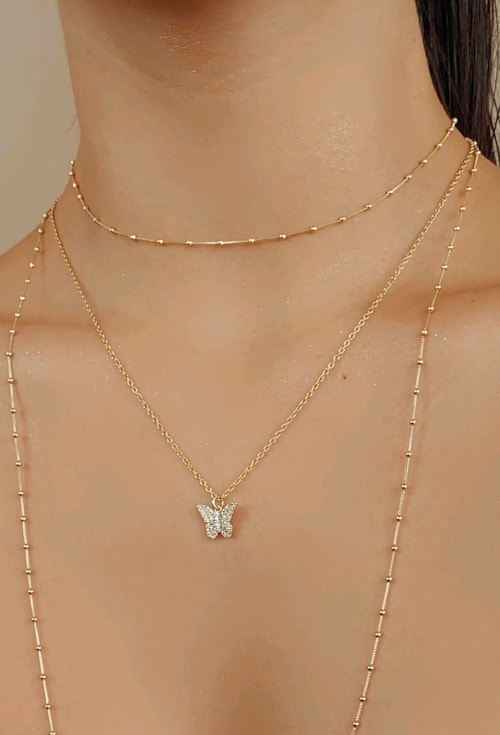 CHOKER DE BOLINHAS NO OURO CH166-O