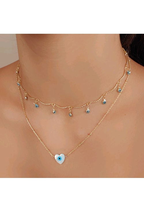 CHOKER DE CANUTILHOS COM OLHO GREGO CH167-O