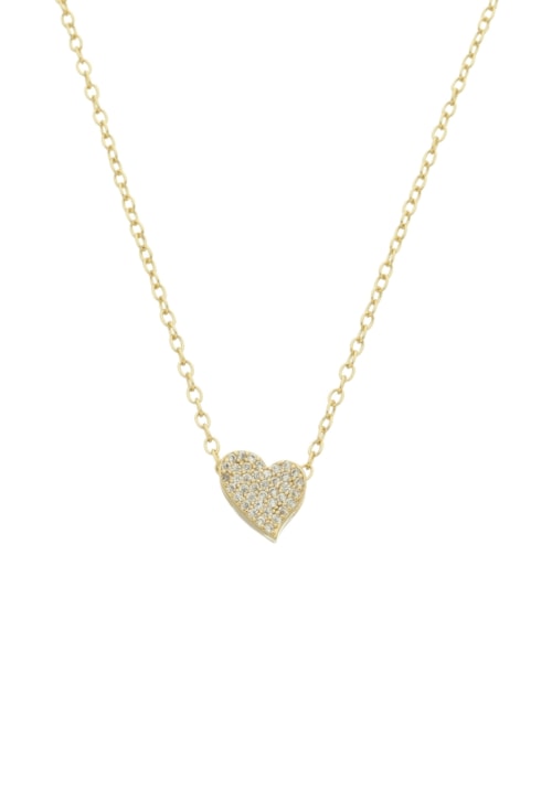 CHOKER DE CORAÇÃO CRAVEJADO NO OURO CH270-O