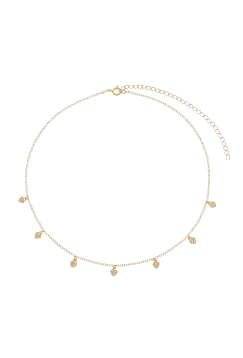 CHOKER DE CORAÇÕES CRAVEJADO CH184-O