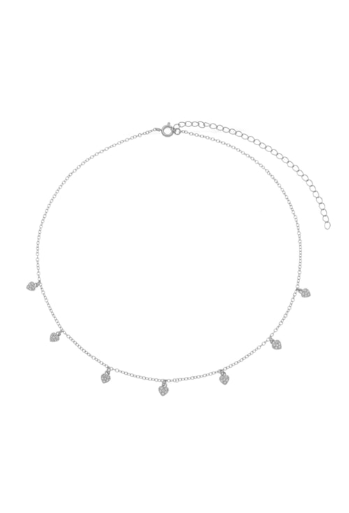 CHOKER DE CORAÇÕES CRAVEJADO CH184-R