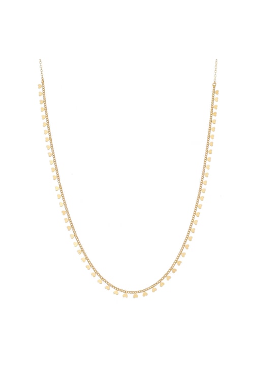 CHOKER DE CORRENTE COM MINI CORAÇÕES NO OURO CH106-O CHOKER DE CORRENTE COM MINI CORAÇÕES NO OURO CH106-O