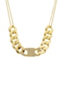 CHOKER DE CORRENTE GRUMET CRAVEJADA NO OURO CH299-O