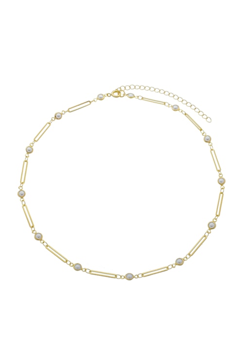 CHOKER DE ELOS COM PÉROLAS CH237-O