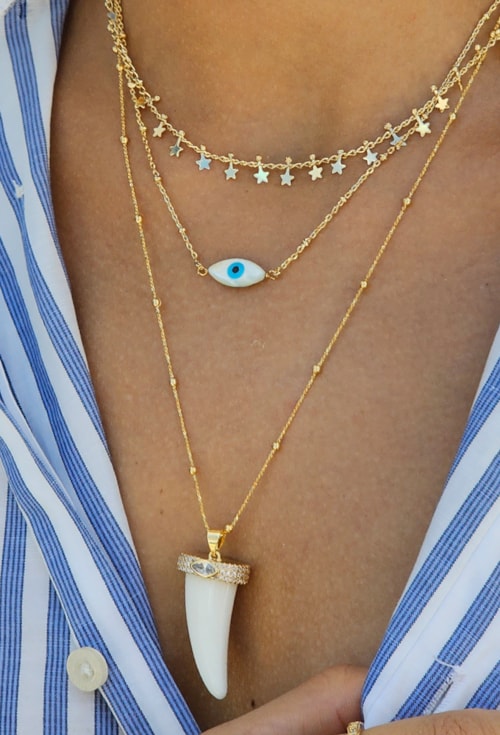 CHOKER DE ESTRELAS E BOLINHAS NO OURO CH114-O CHOKER DE ESTRELAS E BOLINHAS NO OURO CH114-O