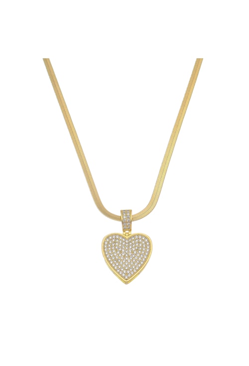 CHOKER DE FITA COM CORAÇÃO PAVÊ CH197-O