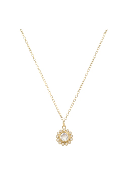 CHOKER DE FLOR COM ZIRCÔNIA CRISTAL NO OURO CH117-O CHOKER DE FLOR COM ZIRCÔNIA CRISTAL NO OURO CH117-O