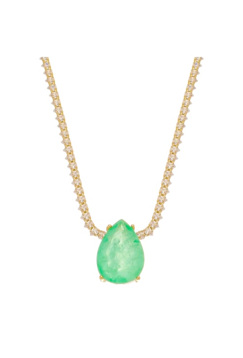 CHOKER DE GOTA PARAÍBA VERDE FUSION E RIVIERA CH177-O