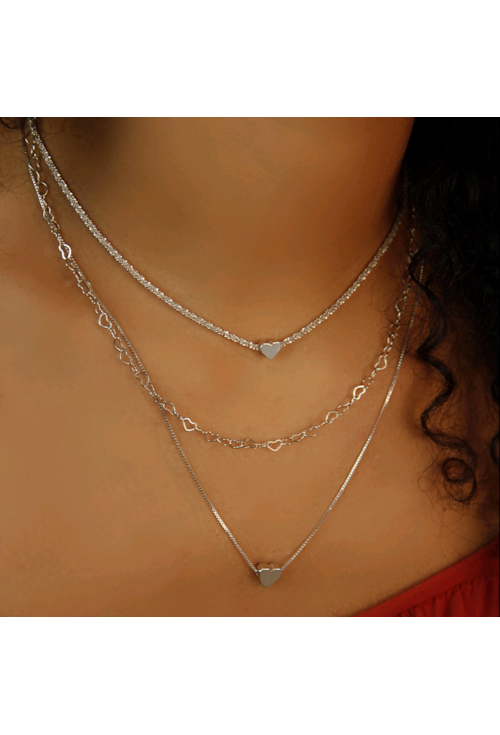 CHOKER DE MALHA COM CORAÇÃO NO RÓDIO CH131-R