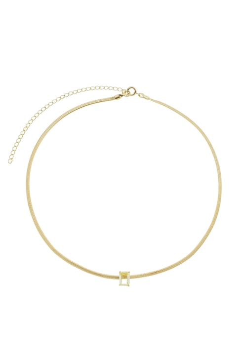 CHOKER DE MALHA COM CRISTAL CITRINO CH222-O