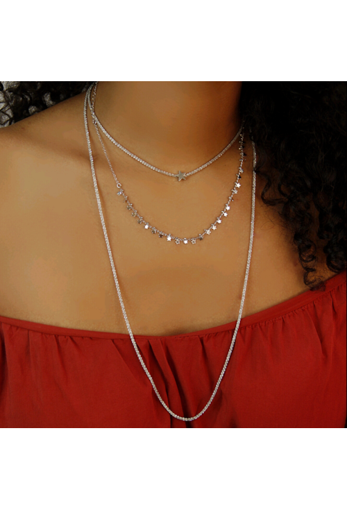 CHOKER DE MALHA COM ESTRELA NO RÓDIO CH130-R