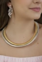 CHOKER DE MALHA TEXTURIZADA NO OURO CH302-O