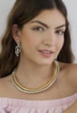 CHOKER DE MALHA TEXTURIZADA NO OURO CH302-O