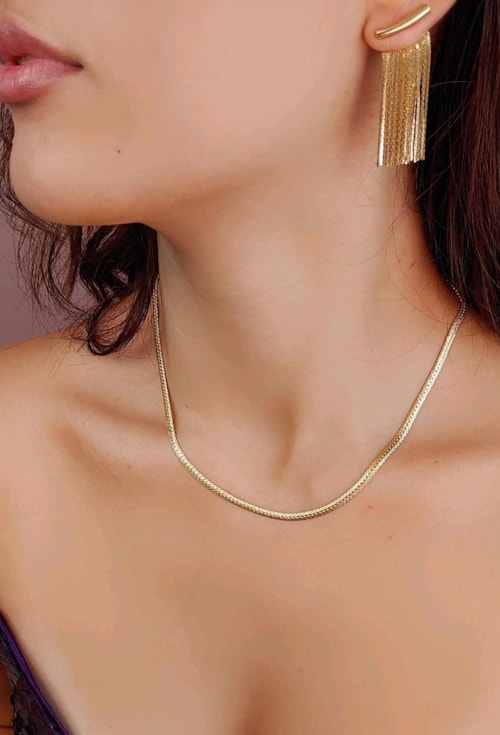 CHOKER DE MALHA TRANÇADA CH171-O CHOKER DE MALHA TRANÇADA CH171-O