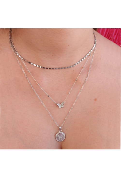 CHOKER DE MEDALHAS DE CORRENTE CH179-R