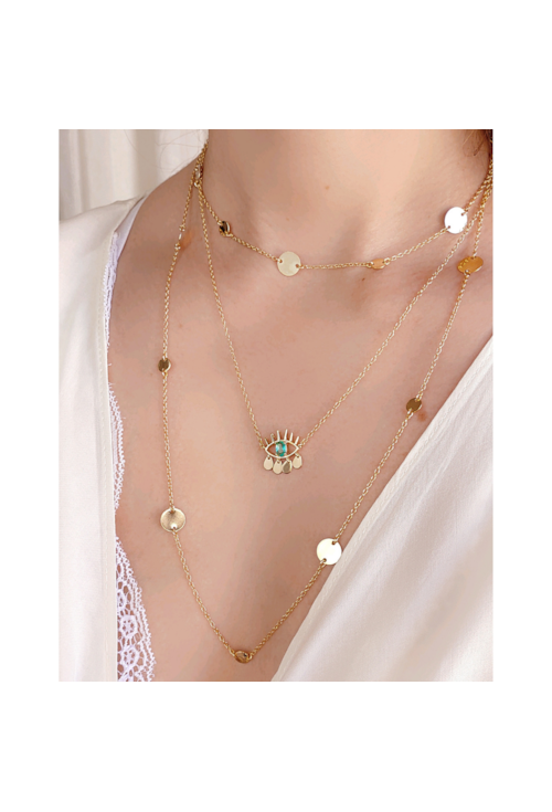 CHOKER DE MEDALHAS NO OURO CH129-O