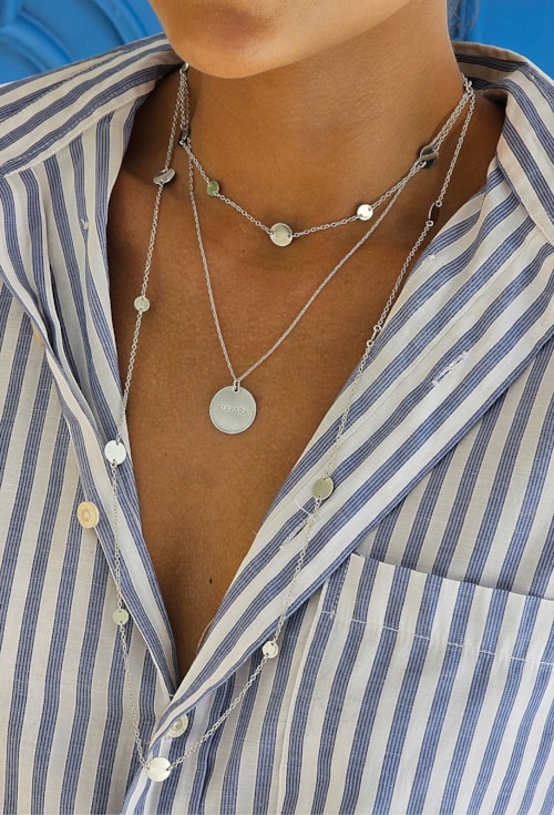 CHOKER DE MEDALHAS NO RÓDIO CH129-R