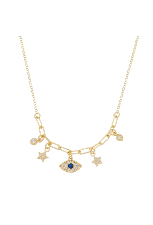 CHOKER DE OLHO GREGO COM ELOS E CRISTAIS CH186-O CHOKER DE OLHO GREGO COM ELOS E CRISTAIS CH186-O