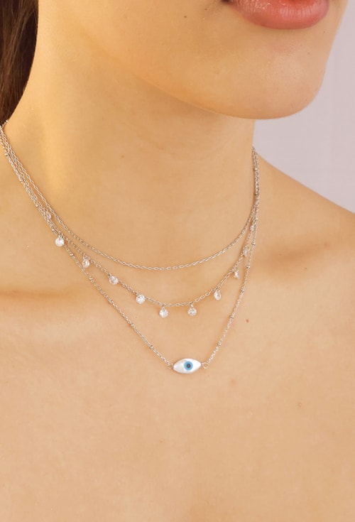 CHOKER DE OLHO GREGO EM MADRE PÉROLA CO489-R
