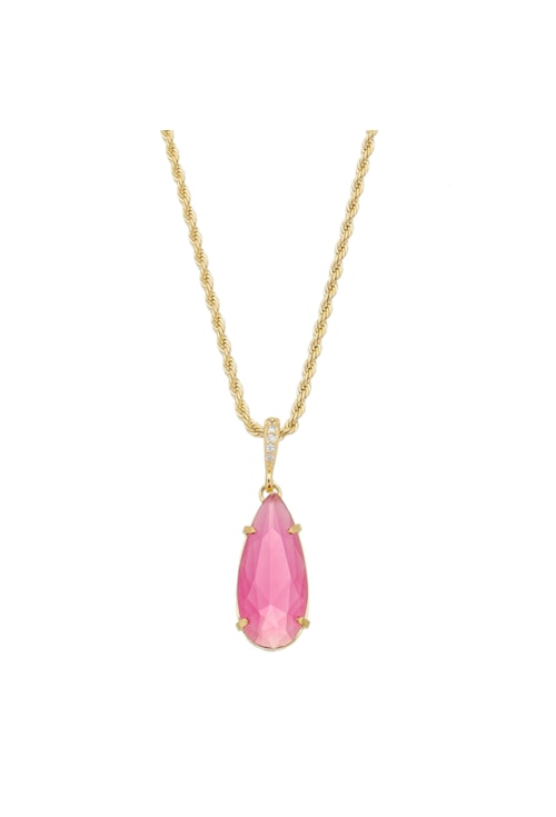 CHOKER DE PEDRA GOTA RUBELITA LEITOSA CH208-O