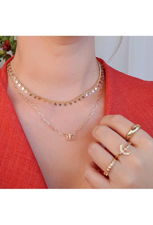 CHOKER DE PEDRA MORGANITA CH178-O CHOKER DE PEDRA MORGANITA CH178-O