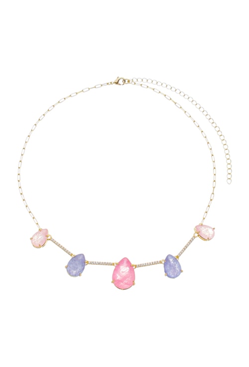 CHOKER DE PEDRAS COM GOTA FÚCSIA FUSION CH214-O CHOKER DE PEDRAS COM GOTA FÚCSIA FUSION CH214-O