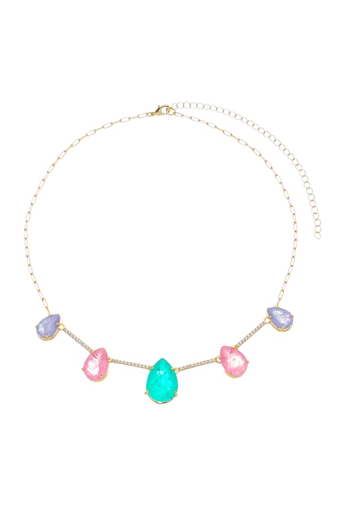 CHOKER DE PEDRAS COM GOTA TURMALINA FUSION CH214-O