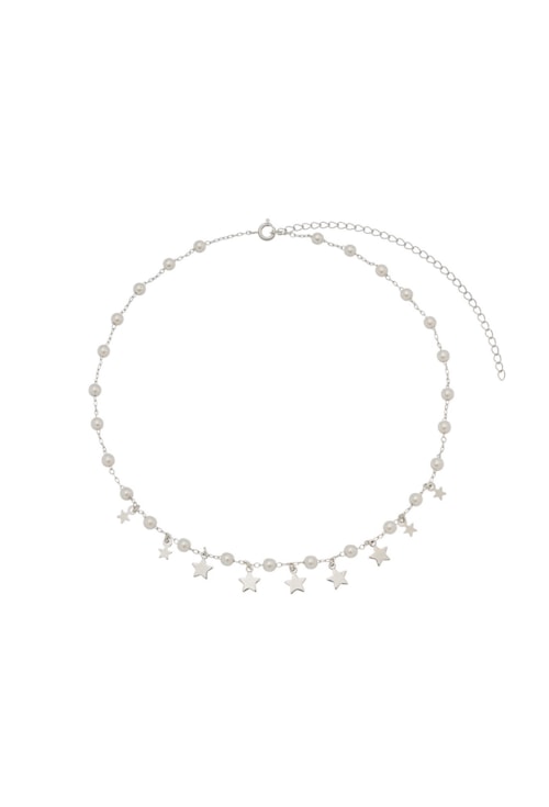 CHOKER DE PÉROLAS COM MINI ESTRELAS NO RÓDIO CH095-R