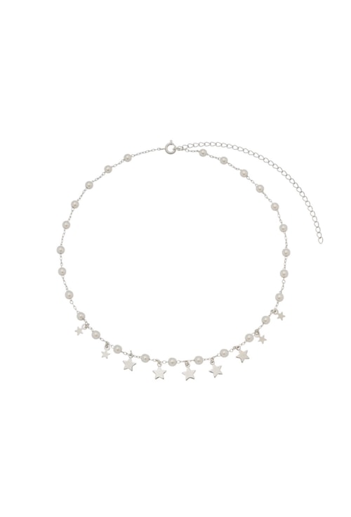 CHOKER DE PÉROLAS COM MINI ESTRELAS NO RÓDIO CH095-R CHOKER DE PÉROLAS COM MINI ESTRELAS NO RÓDIO CH095-R