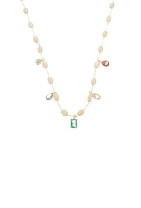 Produto CHOKER DE PÉROLAS COM PEDRAS COLORIDAS CH335-O