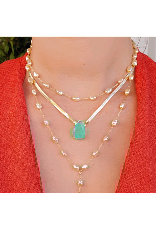 CHOKER DE PÉROLAS NO OURO CH139-O