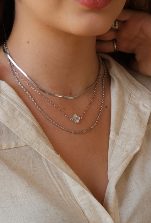 CHOKER DE TREVO COM ZIRCÔNIA CRISTAL CH306-R