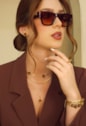 CHOKER DE TREVO ESMALTADO OLHO DE TIGRE CH364-O