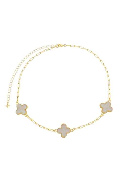 CHOKER DE TREVO ESMALTADO PEROLADO CH300-O CHOKER DE TREVO ESMALTADO PEROLADO CH300-O