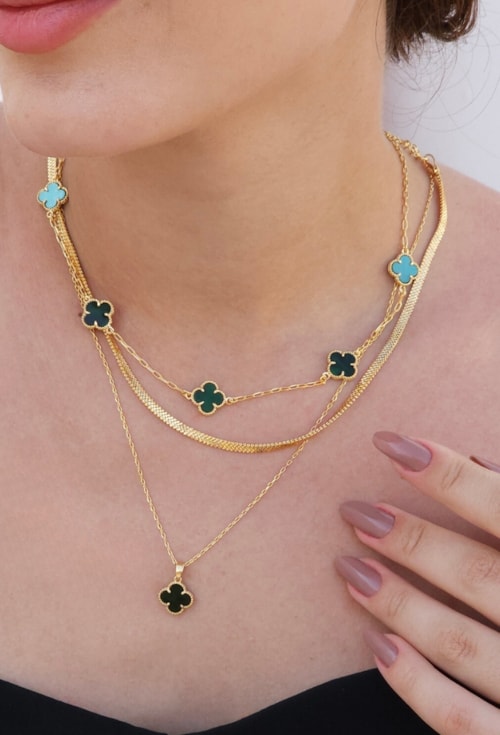 CHOKER DE TREVO ESMERALDA CH317-O CHOKER DE TREVO ESMERALDA CH317-O