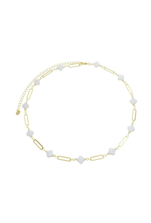 CHOKER DE TREVO PEROLADO NO OURO CH291-O