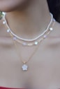 CHOKER DE TREVO PEROLADO NO OURO CH291-O