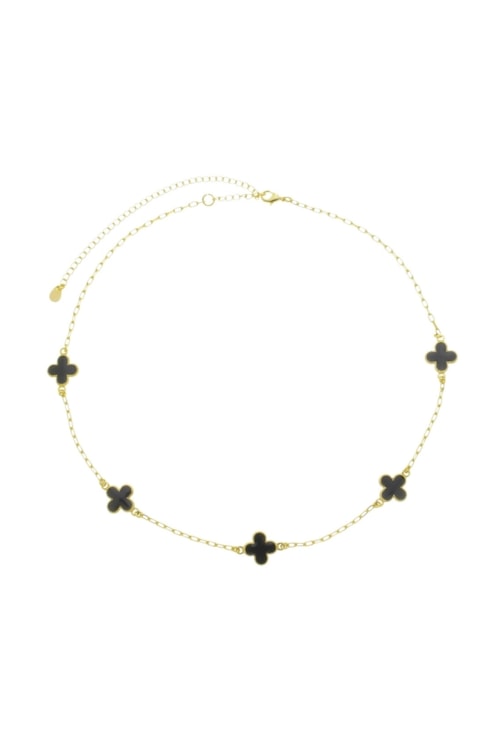 CHOKER DE TREVOS PEQUENOS ÔNIX CH304-O