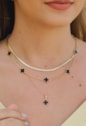 CHOKER DE TREVOS PEQUENOS ÔNIX CH304-O