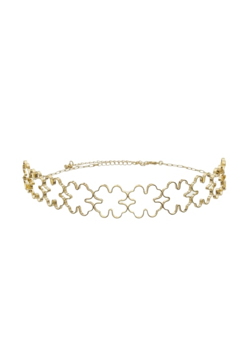 CHOKER DE TREVOS VAZADOS NO OURO CH259-O CHOKER DE TREVOS VAZADOS NO OURO CH259-O