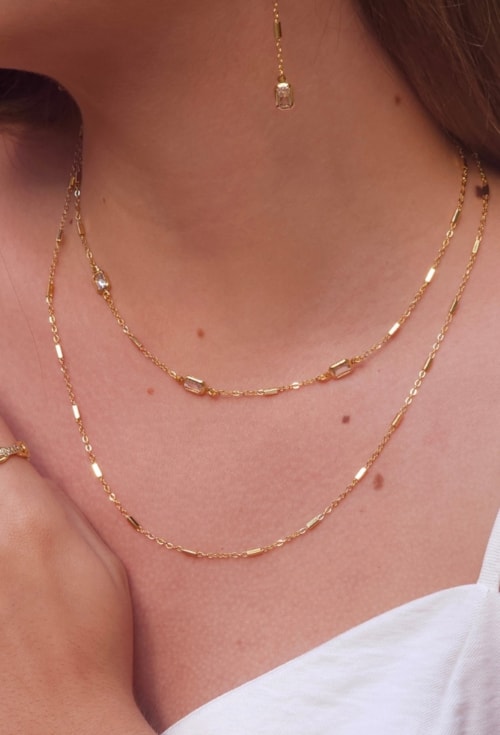 CHOKER DELICADA COM PEDRA CRISTAL CH367-O