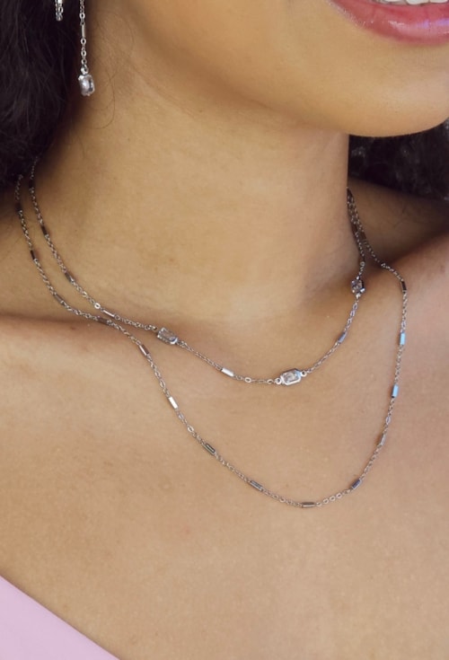 CHOKER DELICADA COM PEDRA CRISTAL CH367-R CHOKER DELICADA COM PEDRA CRISTAL CH367-R