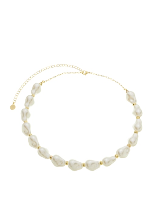 CHOKER ELEGANTE DE PÉROLAS NO OURO CH314-O